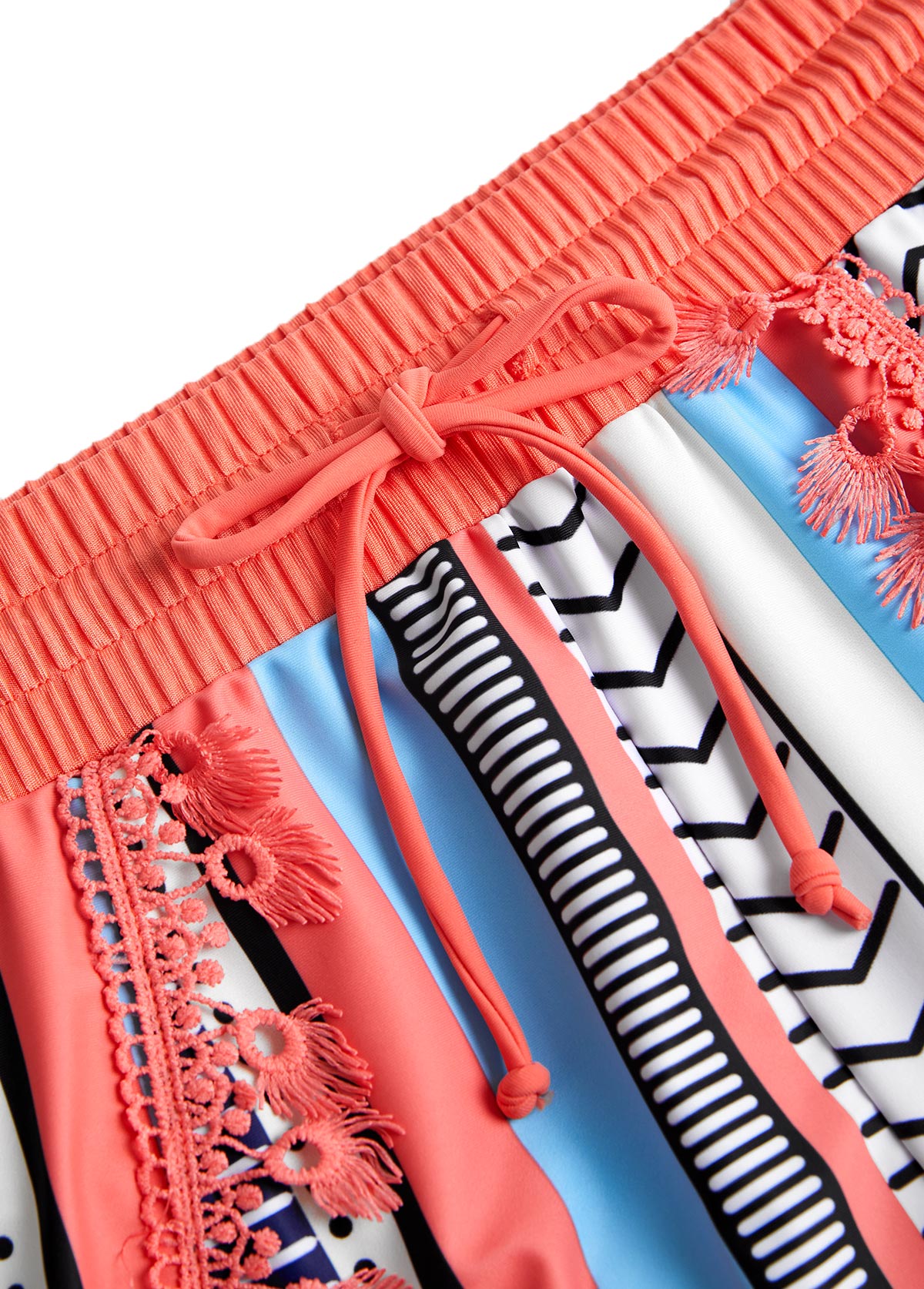 Split Striped Dusty Pink Bikini Set | picture 