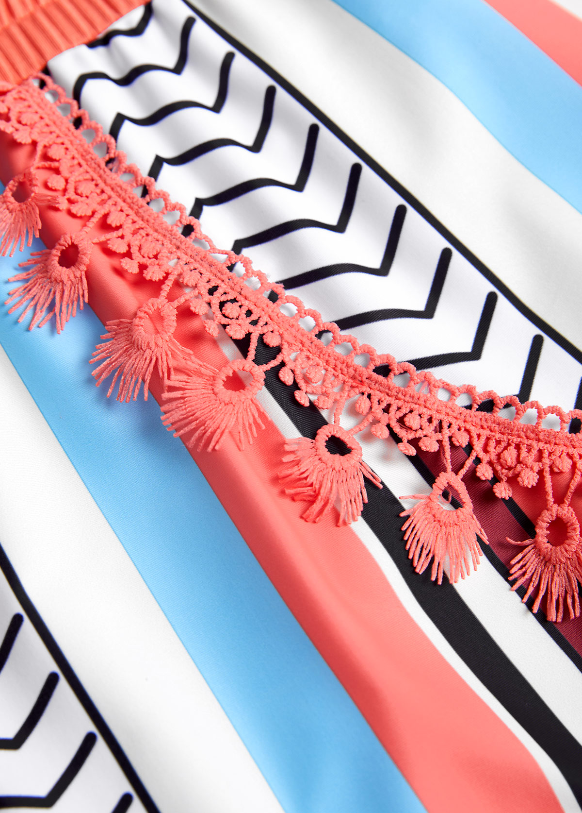 Split Striped Dusty Pink Bikini Set | picture 