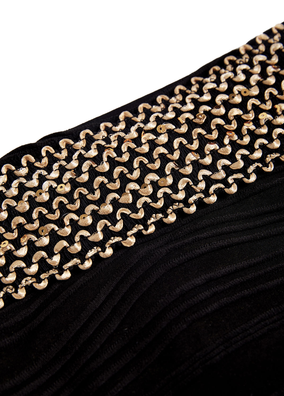 Jacquard Tie Black Patchwork Bikini Set | picture 