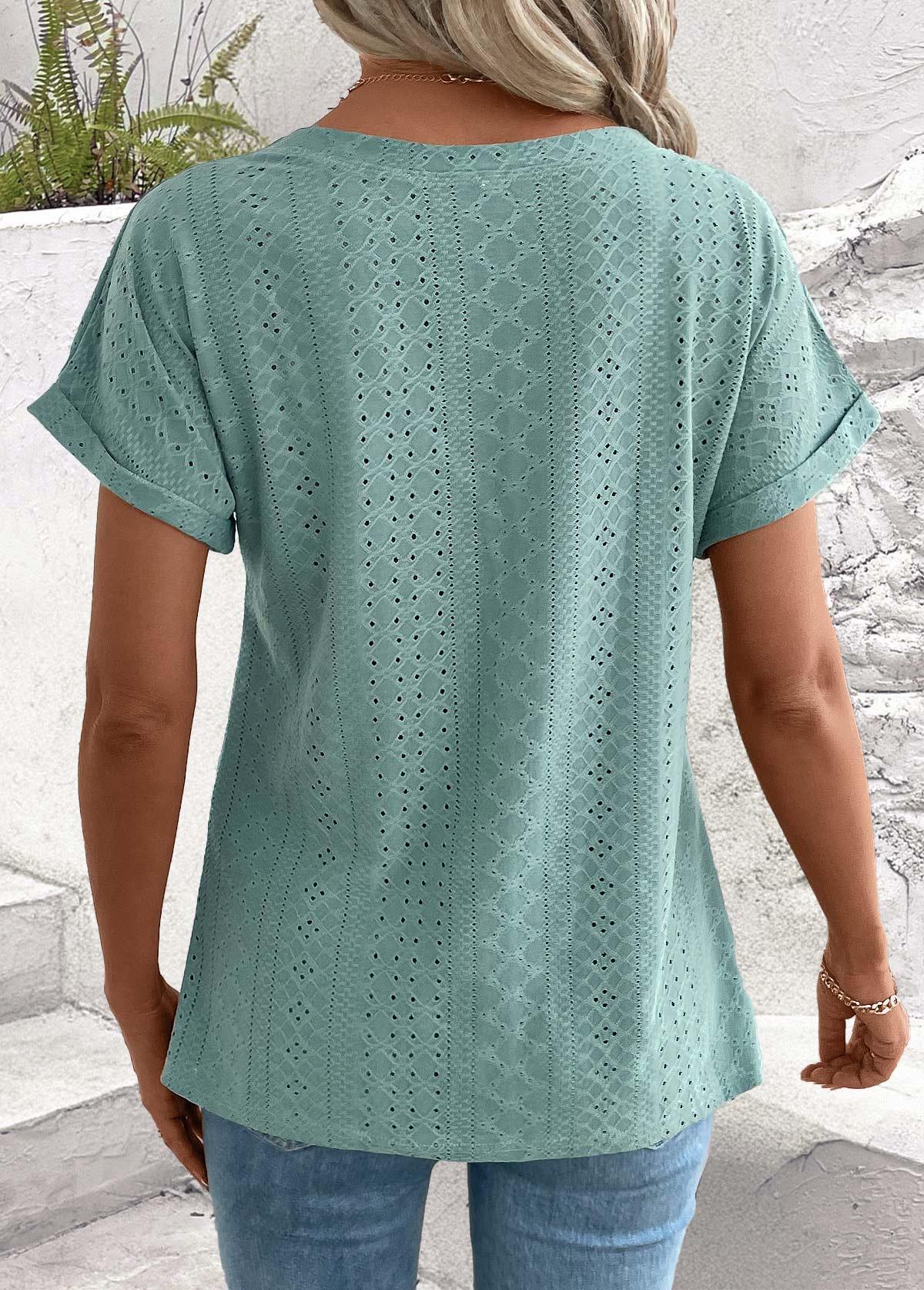 Sage Green Tummy Coverage Short Sleeve T Shirt | picture 