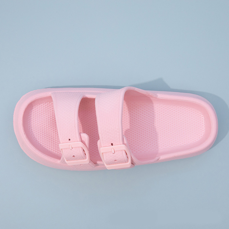 Pink Color Round Toe Falt Sliders | picture 