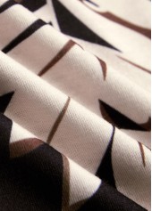 Black Tummy Coverage Tropical Plants Print Short Dress | thumb picture 