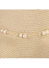 Beige Bowknot Beads Detail Visor Hat | thumb picture 