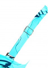 Tie Floral Print Cyan One Piece Swimdress | thumb picture 