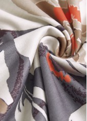 Dark Grey Patchwork Floral Print A Line Sleeveless Dress | thumb picture 