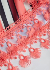 Split Striped Dusty Pink Bikini Set | thumb picture 