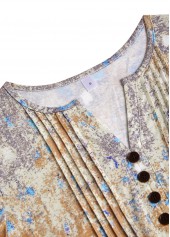 Multi Color Tuck Stitch Short Sleeve T Shirt | thumb picture 