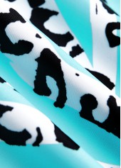 Ruffle Animal Print Cyan Tankini Set | thumb picture 