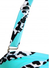 Ruffle Animal Print Cyan Tankini Set | thumb picture 