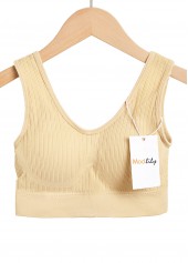 Skin Color Scoop Detail Stretch Bra | thumb picture 
