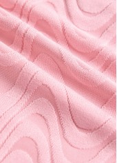 Contrast Binding Jacquard Light Pink Bikini Set | thumb picture 