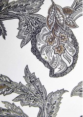 Patchwork Tribal Print Light Grey One Piece Swimwear