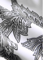 Patchwork Tribal Print Light Grey One Piece Swimwear