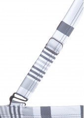 Criss Cross Striped Grey Tankini Set | thumb picture 