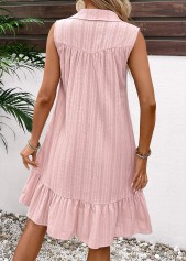 Light Pink Button A Line Sleeveless Dress | thumb picture 