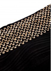 Jacquard Tie Black Patchwork Bikini Set | thumb picture 