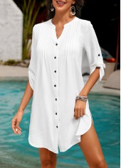 Button Design White Color Cover Up