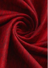 Red Patchwork Heart Print Long Sleeve T Shirt | thumb picture 