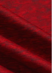 Red Patchwork Heart Print Long Sleeve T Shirt | thumb picture 