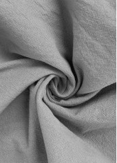 Light Grey Drawstring Straight Leg Elastic Waist Pants | thumb picture 