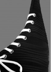 Jacquard Tie Black One Piece Swimdress | thumb picture 