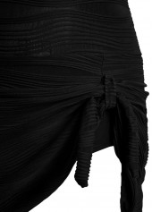 Jacquard Tie Black One Piece Swimdress | thumb picture 