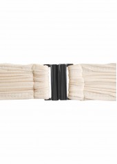 Ruched Light Camel V-Neck Bikini Set | thumb picture 