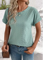 Sage Green Tummy Coverage Short Sleeve T Shirt | thumb picture 