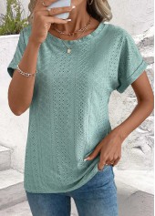 Sage Green Tummy Coverage Short Sleeve T Shirt | thumb picture 