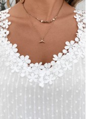 White Embroidery Sleeveless V Neck Tank Top | thumb picture 