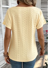 Ginger Embroidery Short Sleeve V Neck T Shirt | thumb picture 