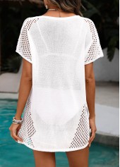 Tie White Short Sleeve Cover Up | thumb picture 
