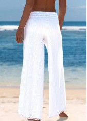 High Waisted White Split Beach Pants | thumb picture 