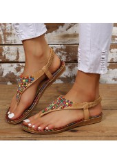 Light Camel Toe Post Falt Sandals | thumb picture 