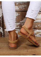 Light Camel Toe Post Falt Sandals | thumb picture 
