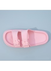 Pink Color Round Toe Falt Sliders | thumb picture 