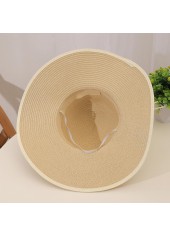 Light Camel Sunflower Print Straw Hat | thumb picture 