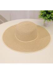 Light Camel Sunflower Print Straw Hat | thumb picture 