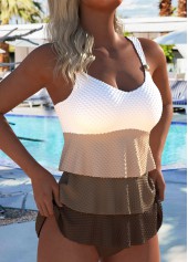 Mid Waisted Light Coffee Tankini Set | thumb picture 