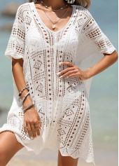 Lightweight White V Neck Cover Up | thumb picture 