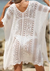 Lightweight White V Neck Cover Up | thumb picture 