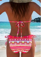 Bowknot Tribal Print Multi Color Bikini Set | thumb picture 