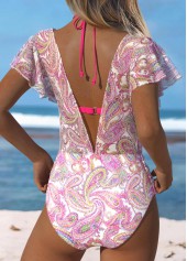 Tie Paisley Print One Piece Swimwear and Bra | thumb picture 