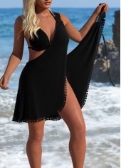 Lace V Neck Black Cover Up | thumb picture 