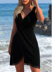 Lace V Neck Black Cover Up | thumb picture 