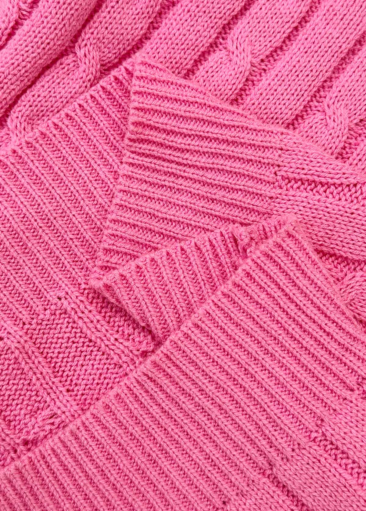 Hot Pink Short Sleeve Turn Down Collar Blouse | picture 