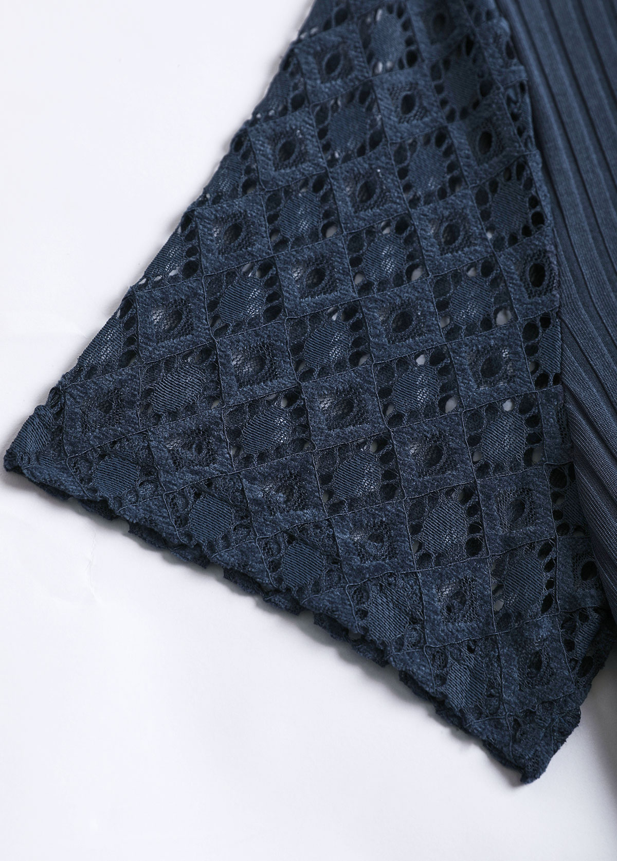 Plus Size Navy Lace Short Sleeve T Shirt | picture 