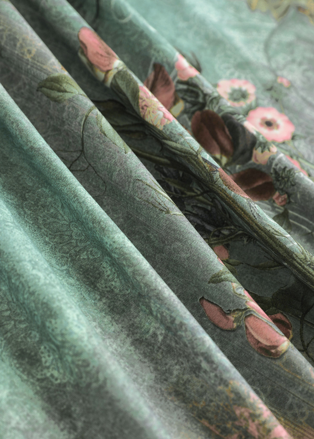 Plus Size Sage Green Tuck Stitch T Shirt | picture 