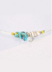 Yellow Color Alloy Detail Pearl Anklet | thumb picture 