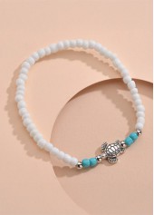 White Sea Turtle Design Polyresin Anklet | thumb picture 